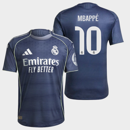 Real Madrid 2025/26 visitante auténtica Mbappé 10