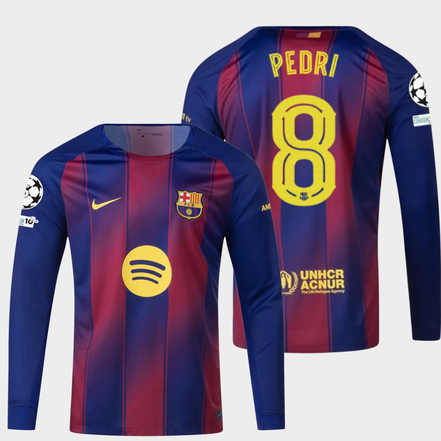 Barcelona 2025/26 local manga larga aficionado Pedri 8