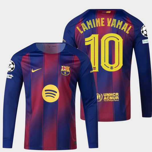 Barcelona 2025/26 local manga larga aficionado Lamine Yamal 10