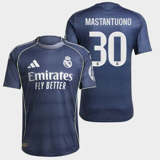 Real Madrid 2025/26 visitante auténtica Mastantuono 30