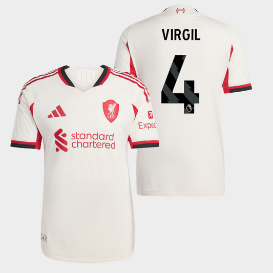 Liverpool 2025/26 visitante auténtica Virgil 4