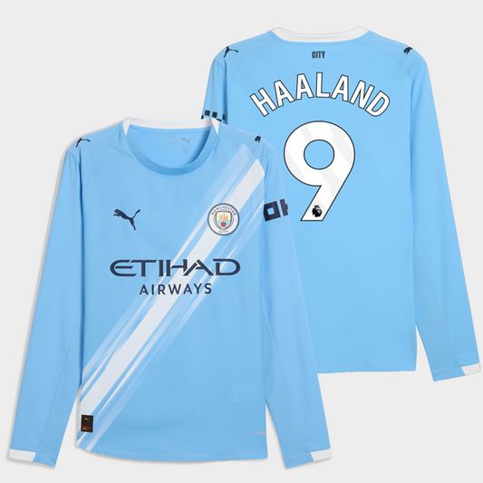 Manchester City 2025/26 local manga larga auténtica Haaland 9