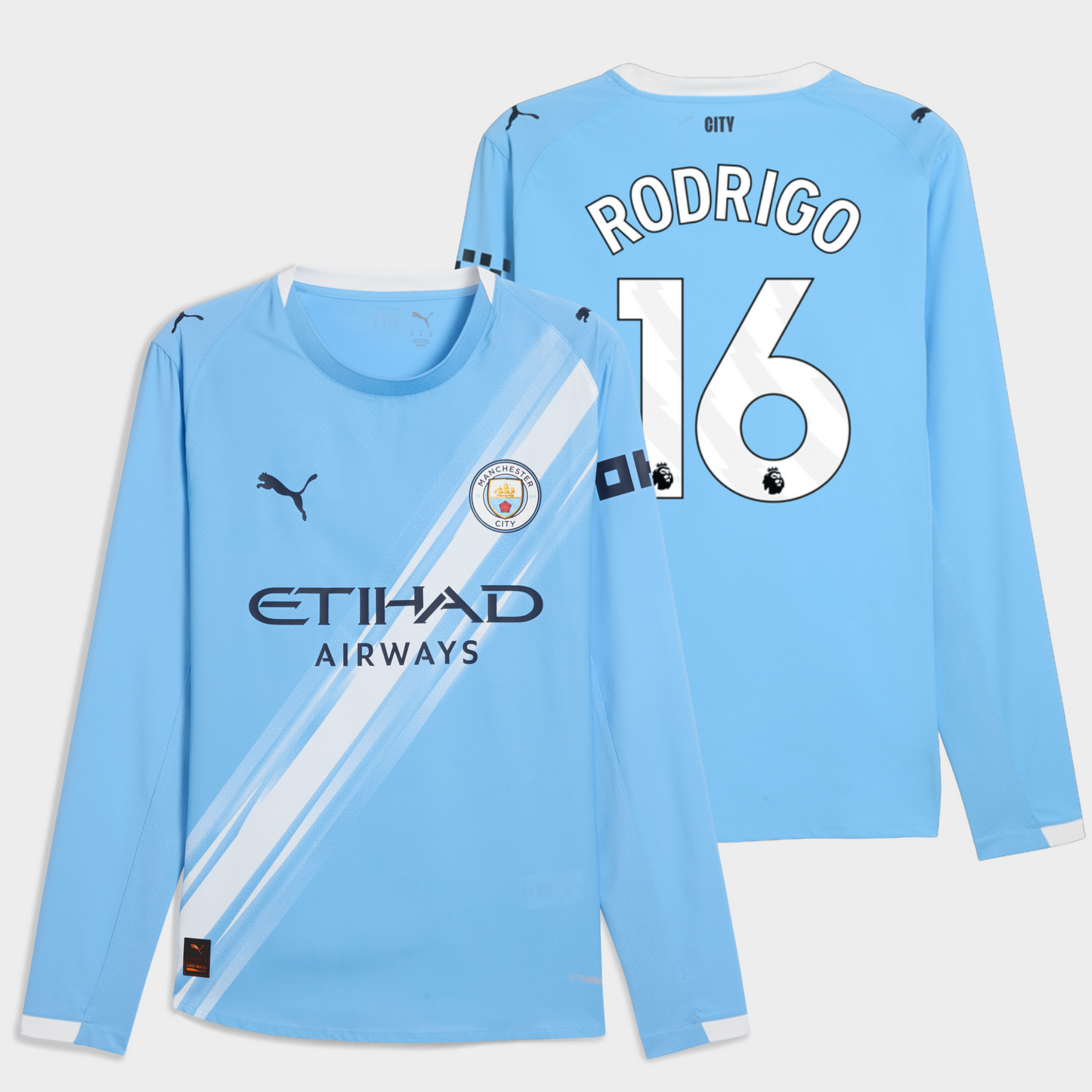 Manchester City 2025/26 local manga larga auténtica Rodrigo 16