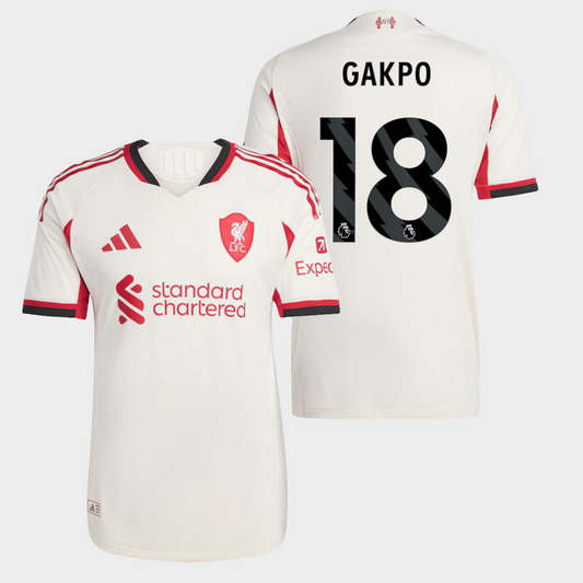Liverpool 2025/26 visitante auténtica Gakpo 18