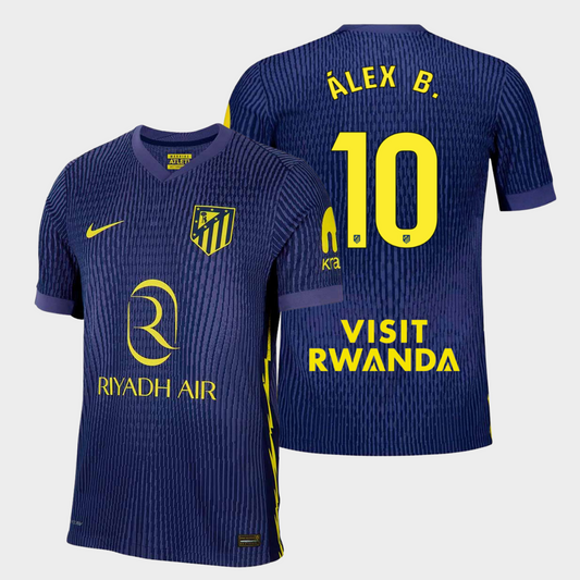Atlético Madrid 2025/26 visitante auténtica Álex B. 10