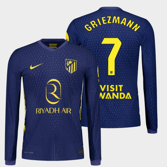 Atlético Madrid 2025/26 visitante manga larga auténtica Griezmann 7