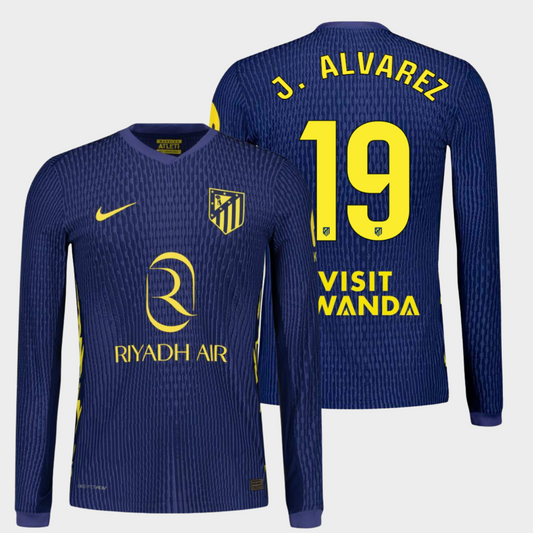 Atlético Madrid 2025/26 visitante manga larga auténtica J. Alvarez 19