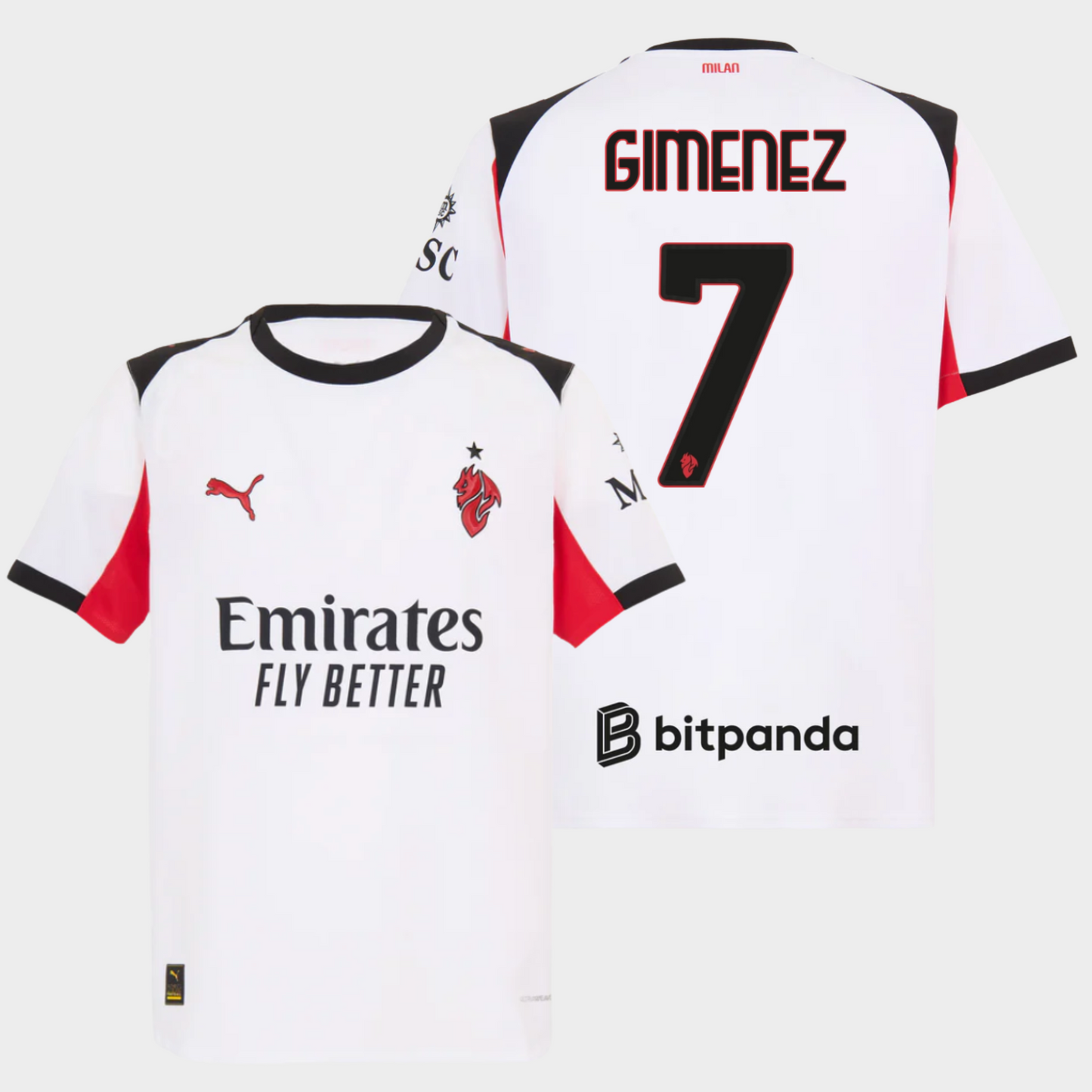 AC Milan 2025/26 visitante auténtica Gimenez 7