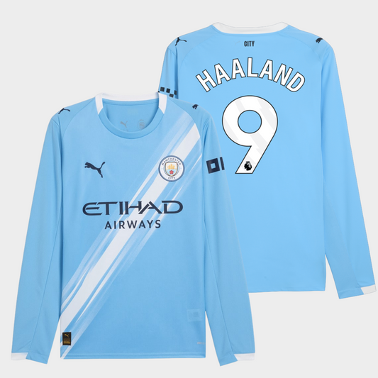 Manchester City 2025/26 local manga larga aficionado Haaland 9