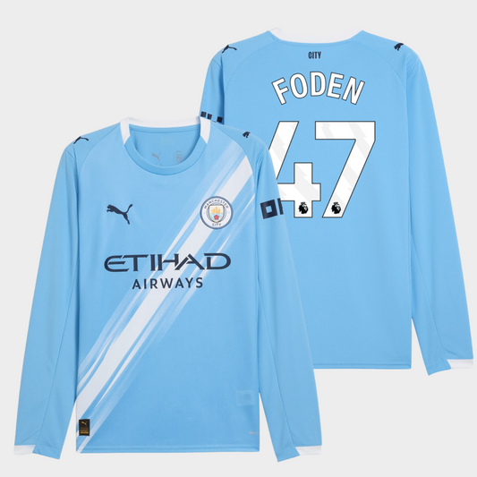Manchester City 2025/26 local manga larga aficionado Foden 47