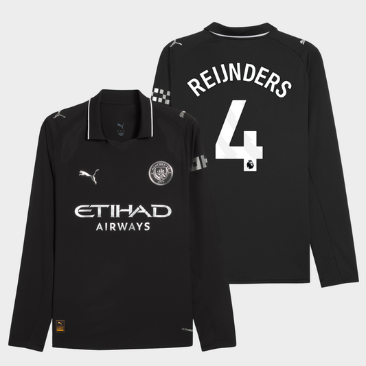 Manchester City 2025/26 visitante manga larga auténtica Reijnders 4