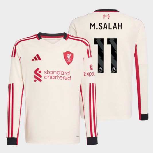 Liverpool 2025/26 visitante manga larga aficionado M. Salah 11