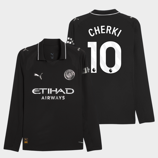 Manchester City 2025/26 visitante manga larga auténtica Cherki 10