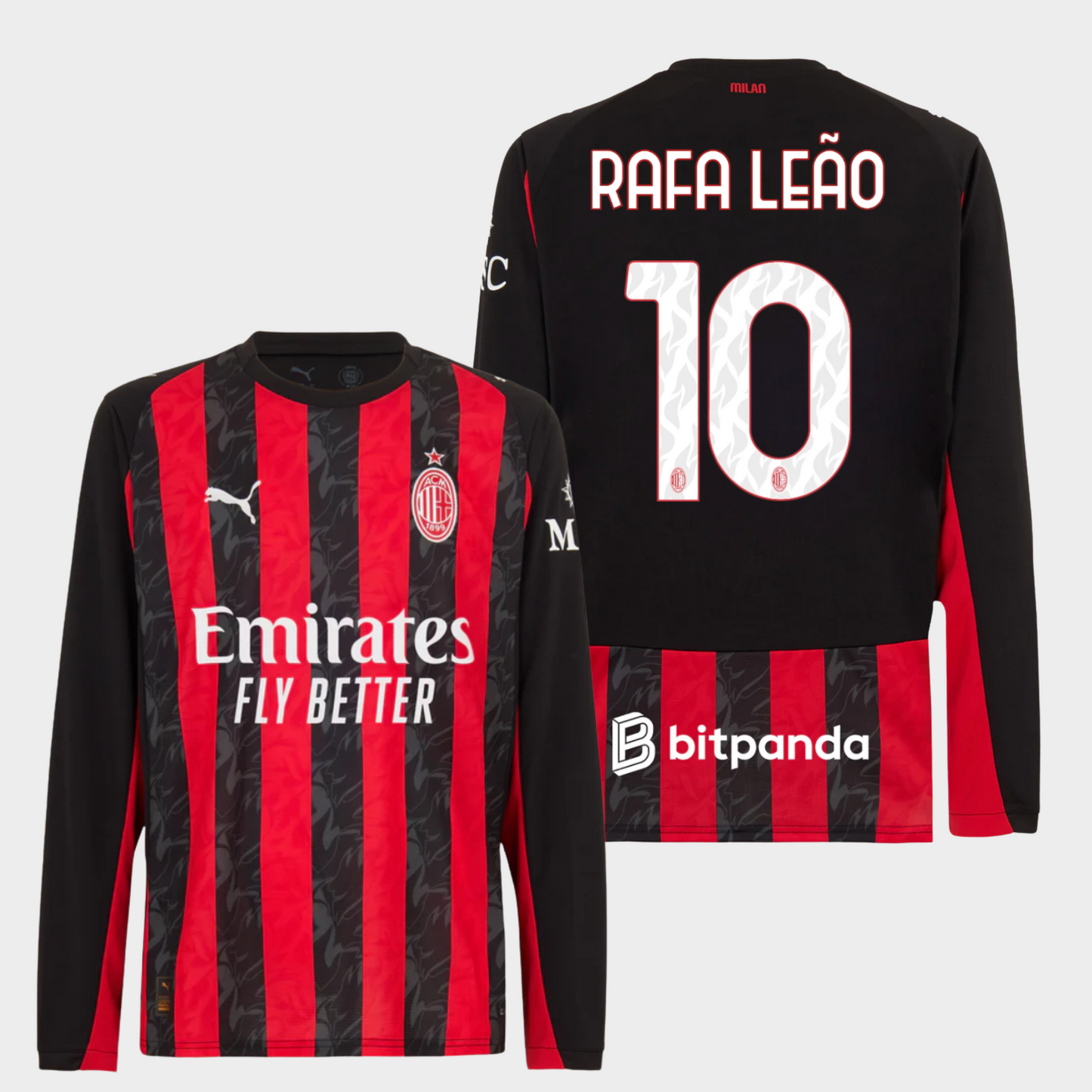 AC Milan 2025/26 local manga larga aficionado Rafa Leão 10