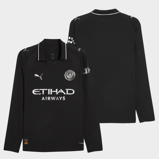 Manchester City 2025/26 visitante manga larga auténtica
