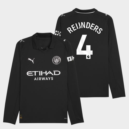 Manchester City 2025/26 visitante manga larga aficionado Reijnders 4