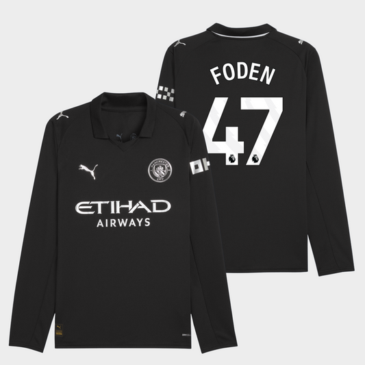 Manchester City 2025/26 visitante manga larga aficionado Foden 47