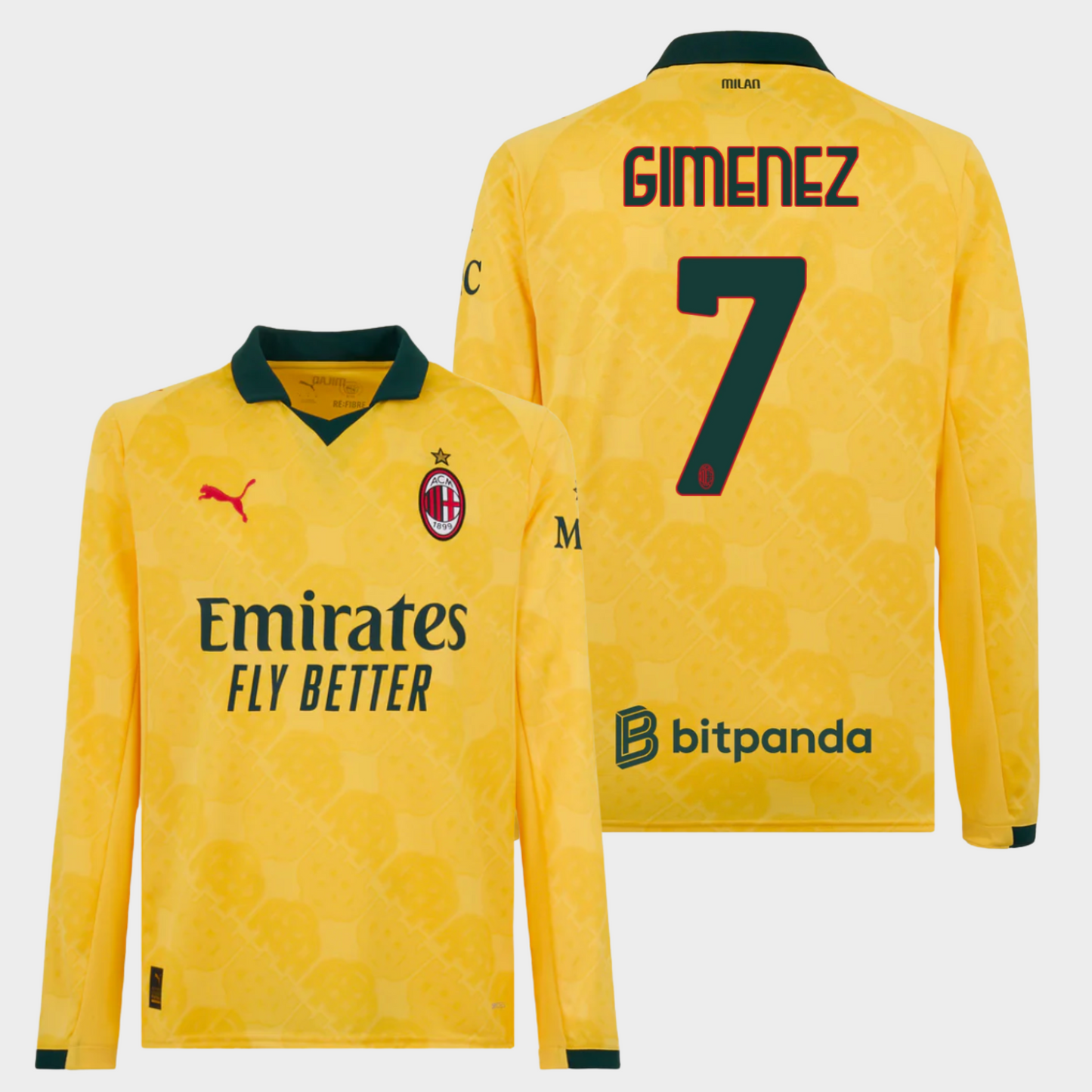AC Milan 2025/26 alternativa manga larga aficionado Gimenez 7