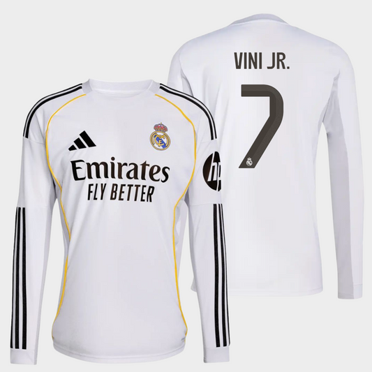Real Madrid 2025/26 local manga larga aficionado Vini Jr. 7