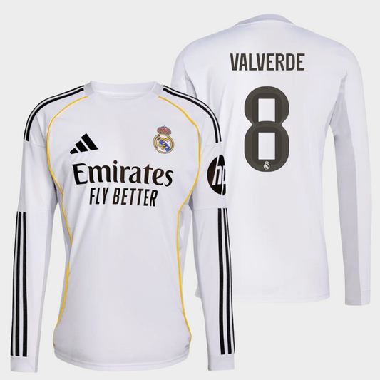 Real Madrid 2025/26 local manga larga aficionado Valverde 8
