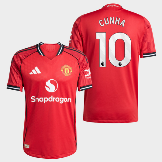 Manchester United 2025/26 local auténtica Cunha 10