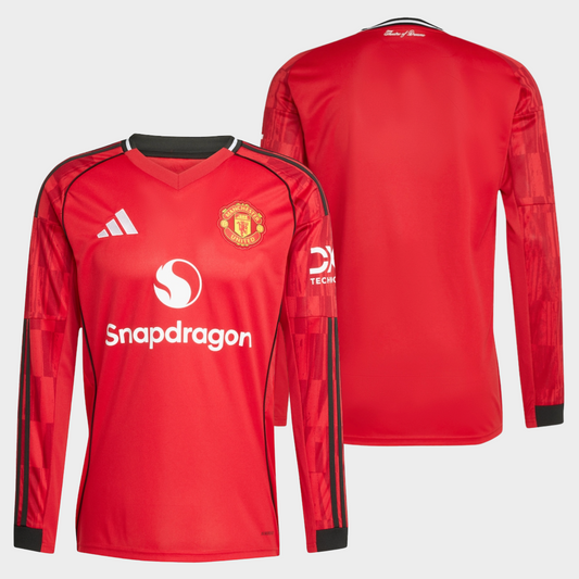 Manchester United 2025/26 local manga larga aficionado