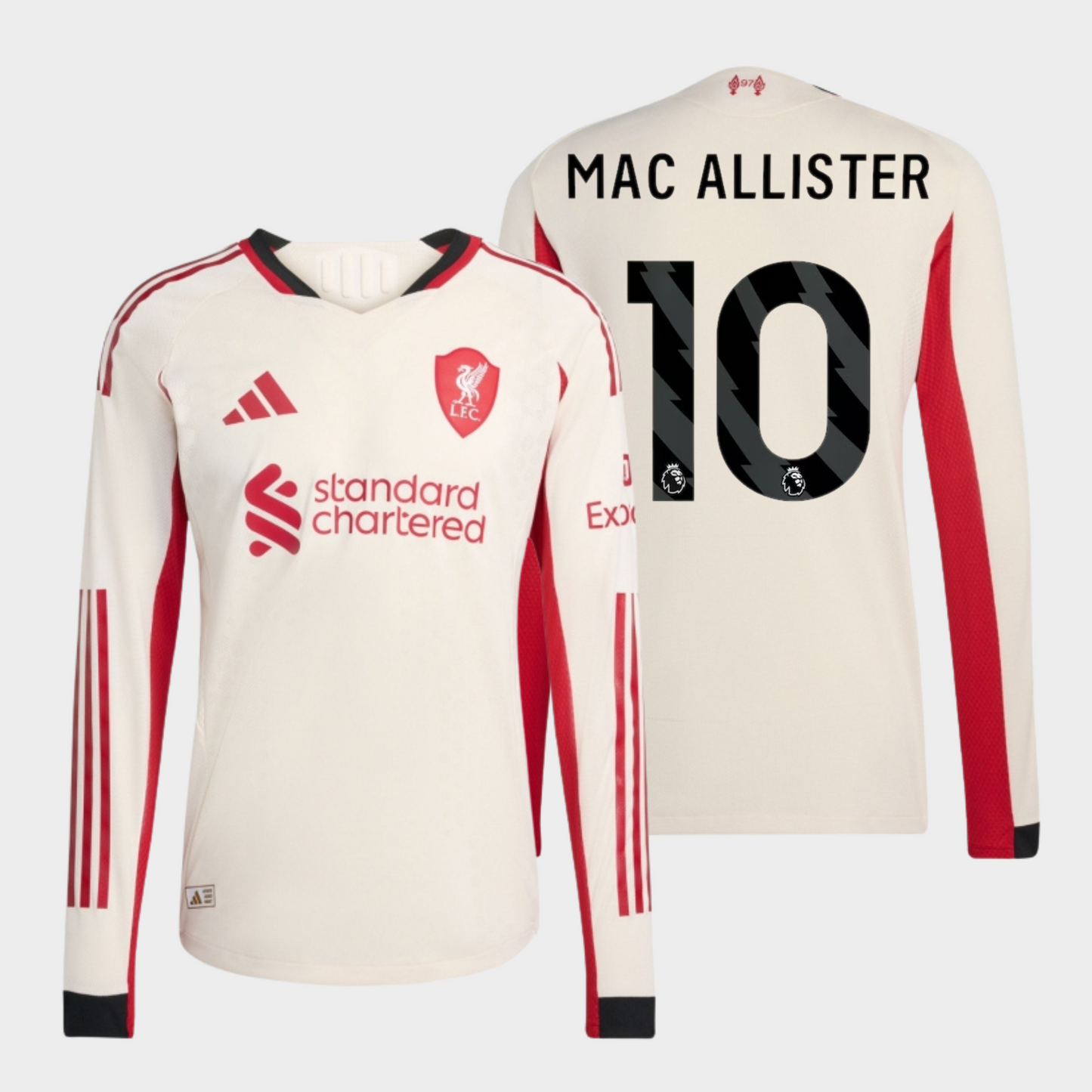 Liverpool 2025/26 visitante manga larga auténtica Mac Allister 10