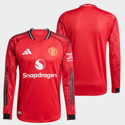 Manchester United 2025/26 local manga larga auténtica