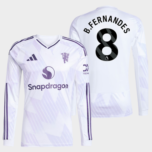 Manchester United 2025/26 visitante manga larga aficionado B. Fernandes 8