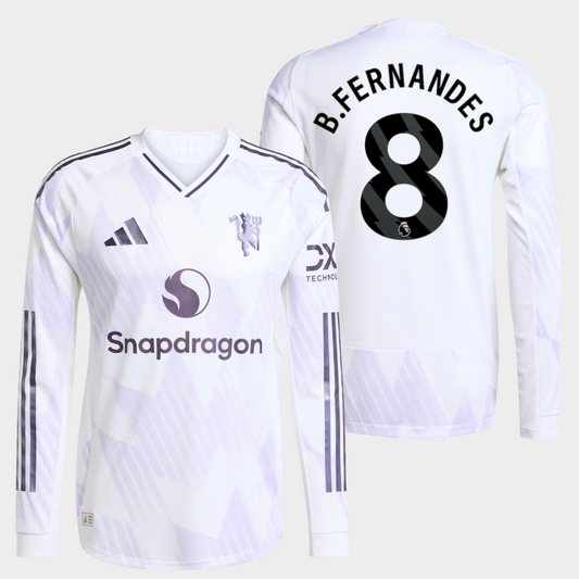 Manchester United 2025/26 visitante manga larga auténtica B. Fernandes 8