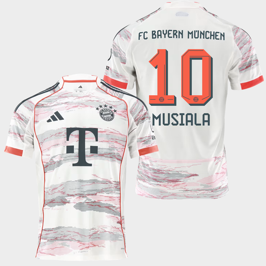 Bayern Munich 2025/26 visitante aficionado Musiala 10