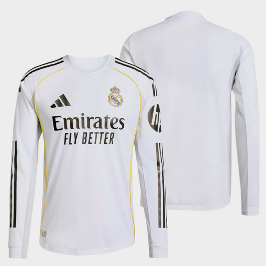 Real Madrid 2025/26 local manga larga auténtica
