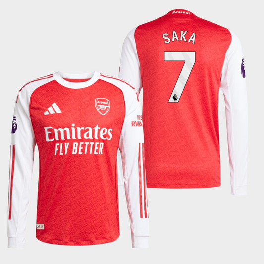 Arsenal 2025/26 local manga larga auténtica Saka 7