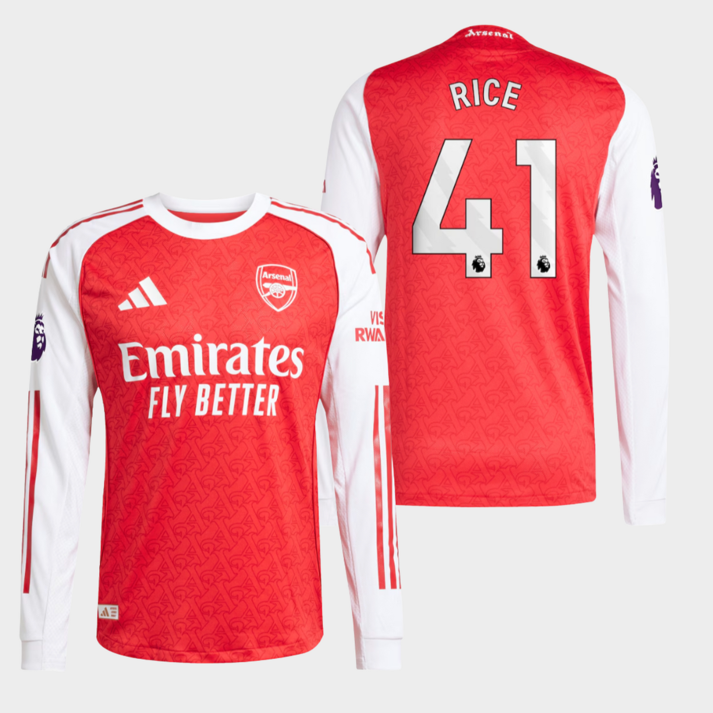 Arsenal 2025/26 local manga larga auténtica Rice 41