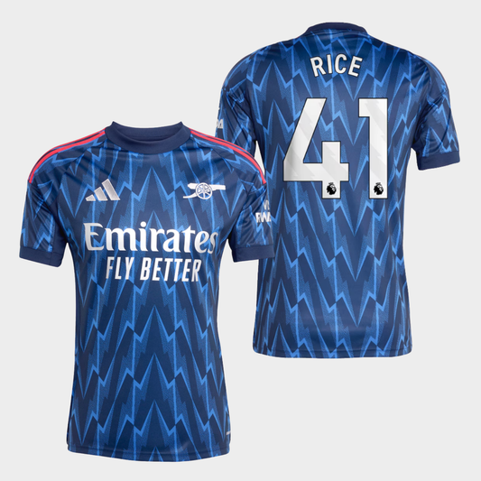 Arsenal 2025/26 visitante aficionado Rice 41