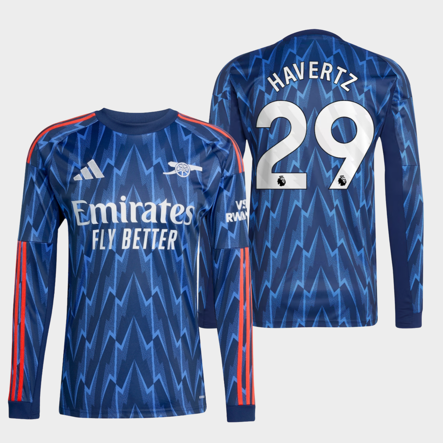 Arsenal 2025/26 visitante manga larga aficionado Havertz 29