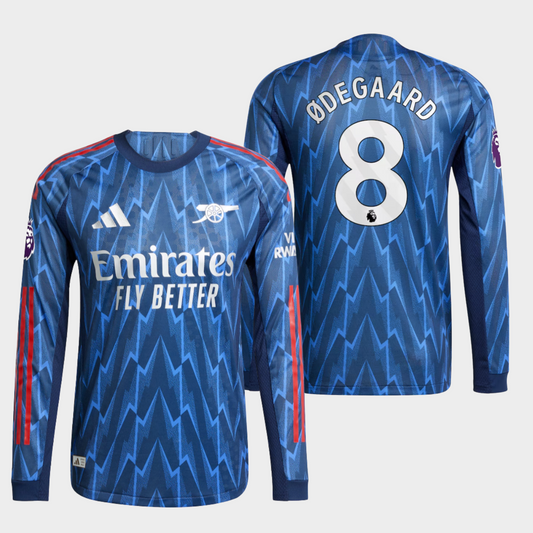 Arsenal 2025/26 visitante manga larga auténtica Ødegaard 8