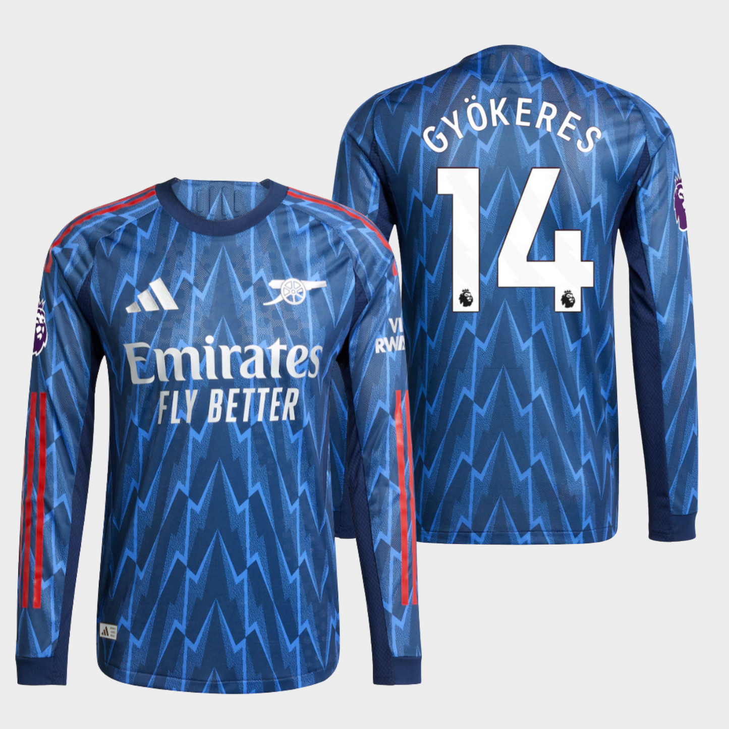 Arsenal 2025/26 visitante manga larga auténtica Gyökeres 14