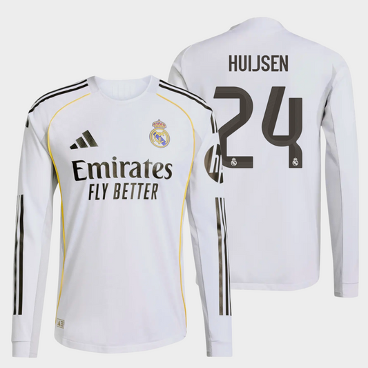 Real Madrid 2025/26 local manga larga auténtica Huijsen 24