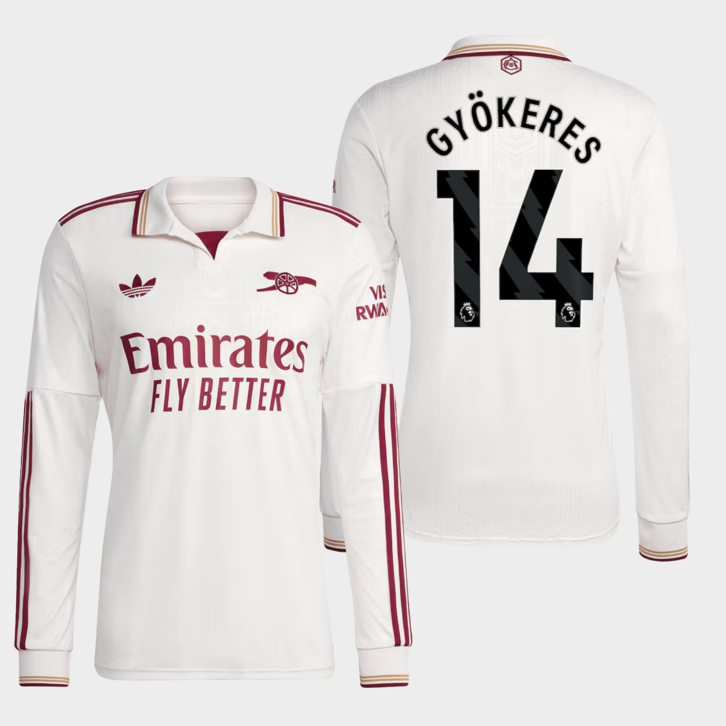 Arsenal 2025/26 alternativa manga larga aficionado Gyökeres 14