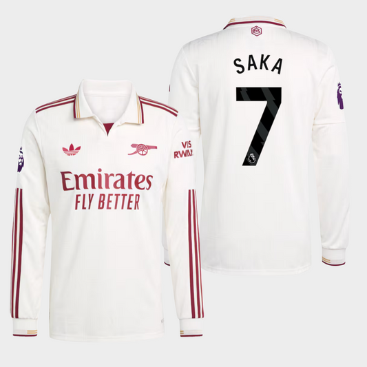 Arsenal 2025/26 alternativa manga larga auténtica Saka 7