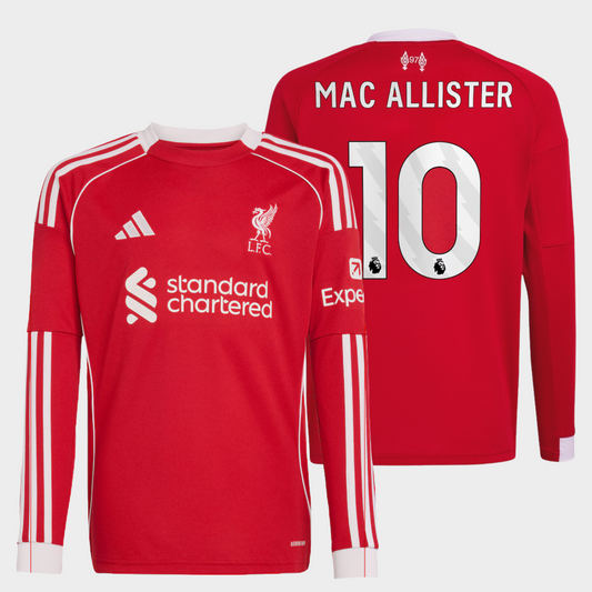 Liverpool 2025/26 local manga larga aficionado Mac Allister 10