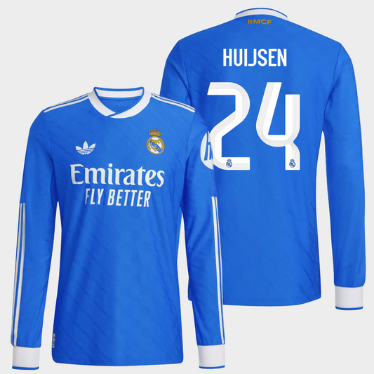 Real Madrid 2025/26 alternativa manga larga auténtica Huijsen 24
