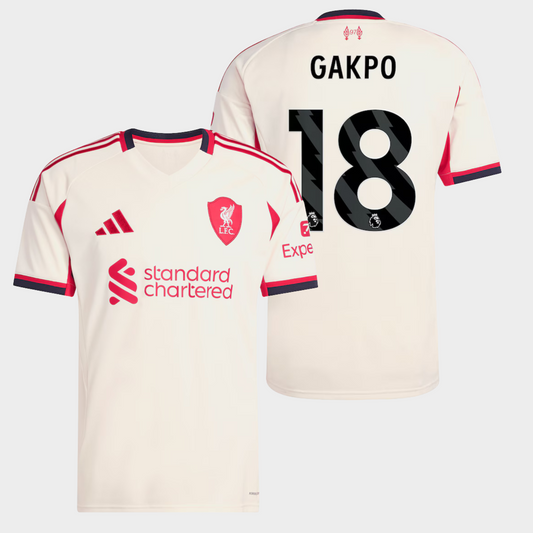 Liverpool 2025/26 visitante aficionado Gakpo 18