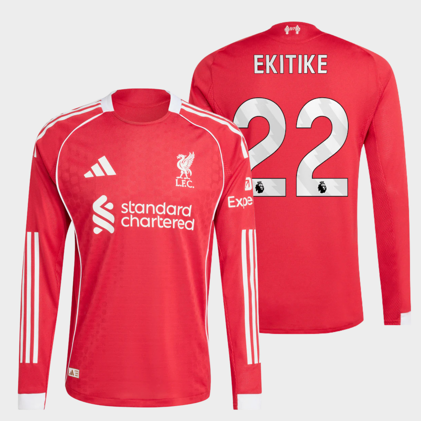 Liverpool 2025/26 local manga larga auténtica Ekitike 22