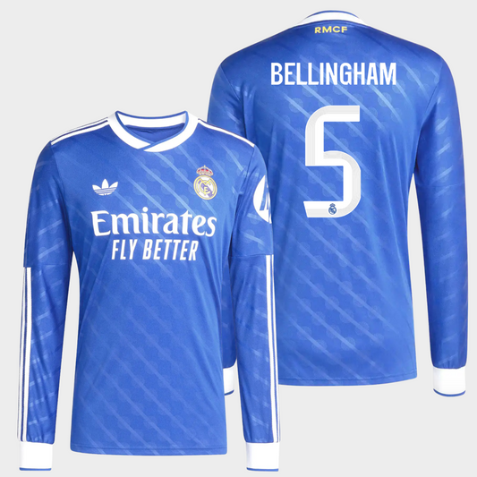Real Madrid 2025/26 alternativa manga larga aficionado Bellingham 5