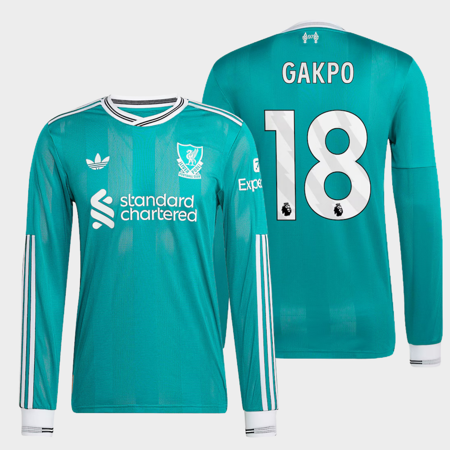 Liverpool 2025/26 alternativa manga larga auténtica Gakpo 18