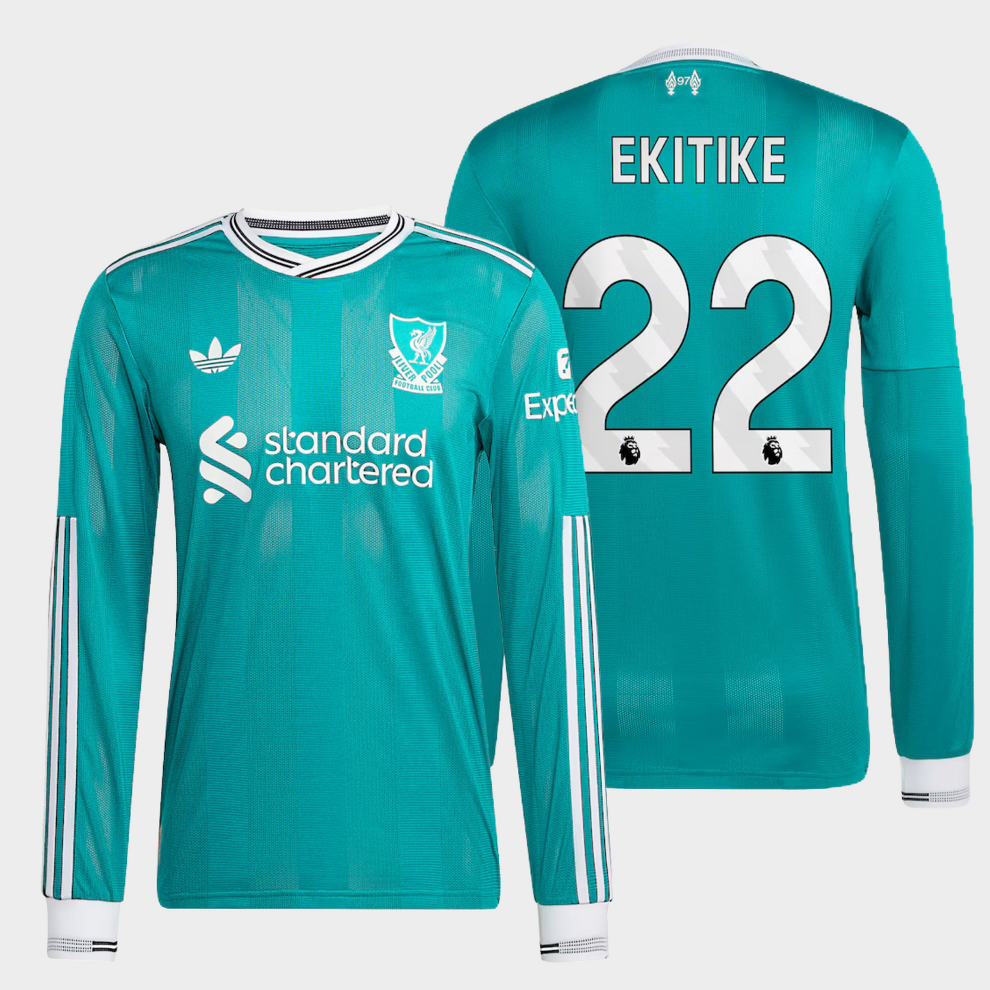 Liverpool 2025/26 alternativa manga larga auténtica Ekitike 22