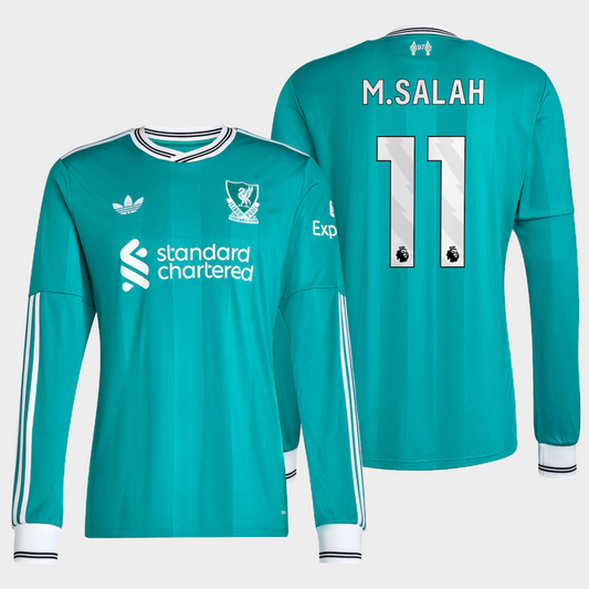 Liverpool 2025/26 alternativa manga larga aficionado M. Salah 11
