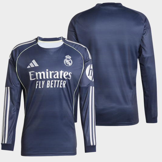 Real Madrid 2025/26 visitante manga larga aficionado